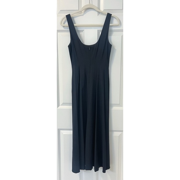 Crepe Scoop-Neck Midi Dress - Picture 3 of 5